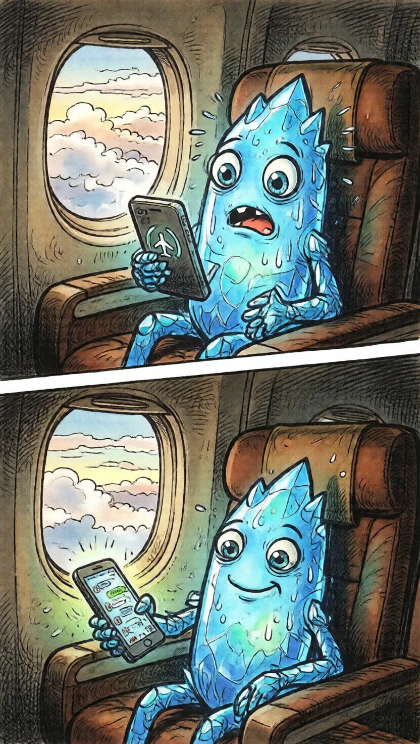 Cloud AI at 30,000 feet: silence. Mentria: still talking.